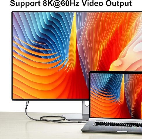 USB4 8K 0.8M Cable Thunderbolt 4 Compatible USB 4 Type-c Male to Female Extension Cable Ultra HD 8K@60Hz 100W Charging 40Gbps Data Transfer Compatible with External SSD eGPU USB-C Docking in Saudi Arabia