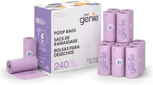 On The Go Dog Poop Bags - 8 Rolls (120 Count) | Reliable Strength & Leak-Proof | Lavender Scent | 65% Recycled Plastic in Saudi Arabia