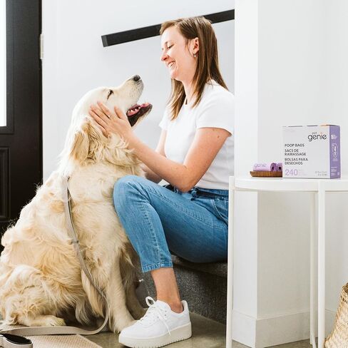 On The Go Dog Poop Bags - 8 Rolls (120 Count) | Reliable Strength & Leak-Proof | Lavender Scent | 65% Recycled Plastic in Saudi Arabia