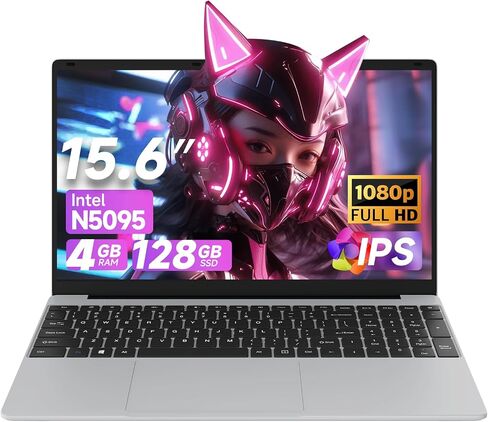 15.6 inch Laptop, RAM 4GB SSD 128GB, Celeron N5095, Window 11, WiFi, Bluetooth 4.2, USB 3.0, for Students and Business. in Saudi Arabia