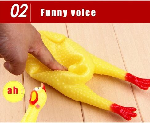 KUJOBUY Small - 1 Pack - Screaming Yellow Rubber Chicken Dog Toy Non Toxic Bite-Resistant Squeaky Toy Lovely Baby Dog Safe Latex Rubber Pet Toy Gift in Kuwait