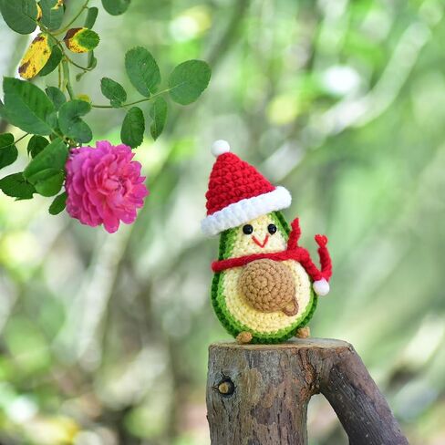 1 Pcs Mini Cute Funny Positive Life Bunny Creative Knitted Animal Holding Card Crochet Easter Birthday Christmas Girls Gift (Guac) in Kuwait