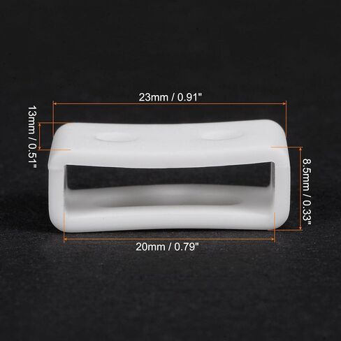 uxcell Watch Band Strap Loops, Rubber Replacement Fastener Rings Silicone Watch Holder Keeper for 20mm Width Watch Band, Black 2 Pcs in Saudi Arabia