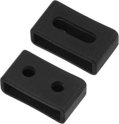 uxcell Watch Band Strap Loops, Rubber Replacement Fastener Rings Silicone Watch Holder Keeper for 20mm Width Watch Band, Black 2 Pcs in Saudi Arabia