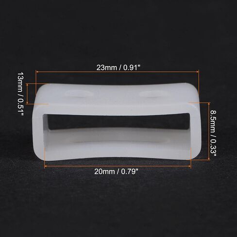 uxcell Watch Band Strap Loops, Rubber Replacement Fastener Rings Silicone Watch Holder Keeper for 20mm Width Watch Band, Black 2 Pcs in Saudi Arabia