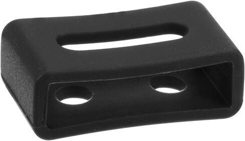 uxcell Watch Band Strap Loops, Rubber Replacement Fastener Rings Silicone Watch Holder Keeper for 20mm Width Watch Band, Black 2 Pcs in Saudi Arabia