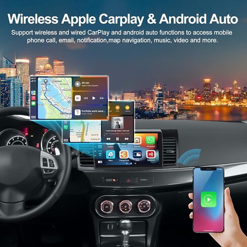 2G+64G Android Car Stereo Radio for Mitsubishi Lancer 2008-2017 with Wireless CarPlay 10.1" Touch Screen Android Auto Head Unit with GPS Navigation HiFi WiFi Bluetooth FM RDS Radio AHD Backup Camera in Saudi Arabia
