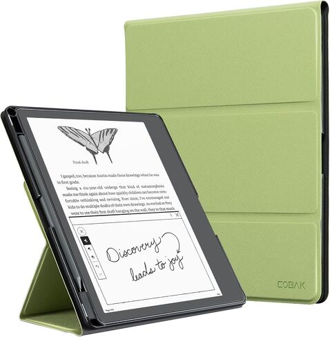 CoBak Stand Case for Kindle Scribe - Premium Folio Leather Cover with Pen Holder, Auto Sleep/Wake, and Stand Feature - Compatible with 10.2 Inch Kindle Scribe (2022 Release) in Saudi Arabia