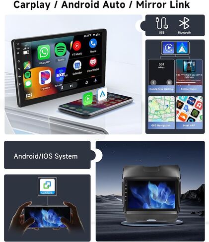 [8 CORE 2G+64G] Car Radio for Ford Edge 2015-2020 with Wireless Carplay/Android Auto, 9 Inch Android 13 IPS Touch Screen Car Stereo, Bluetooth, GPS Navi, WiFi, SWC, DSP + Backup Camera in Saudi Arabia