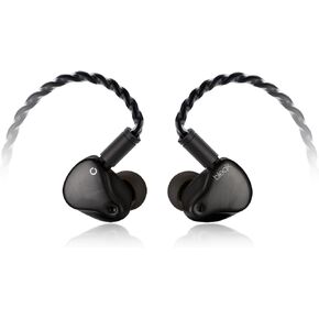 bleqk LOWMASTER - 2BA+1DD Hybrid HiFi IEM, 3D Printing Earphone Body with Carbon Fiber Faceplate, High Fidelity, 2Pin Detachable Cable, in-Ear Headphones