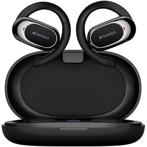 SANSUI W92 Open Ear Wireless Headphones, Gaming Headphones, Sports Headphones, Earphones Ear Buds (Black)