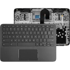 L90338-001 L90339-001 Replacement Upper Case Palmrest for HP Chromebook 11 G8 EE Keyboard Touchpad Assembly Black