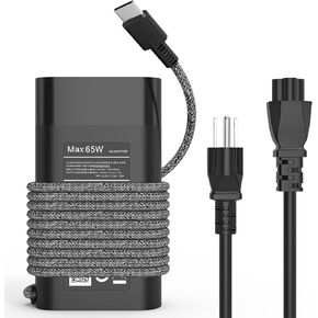 65W USB C Charger for HP Elitebook 660 G11 650 655 G10 G9 830 840 845 G5 G6 G7 G8 X360 1040 G6 G7 G8 G9 ZBook Firefly 14 15 16 G7 G8 G9 G10 HP Chromebook/Envy Travel Laptop Power Adapter