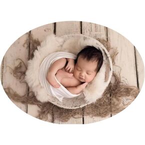 YueYang Baby Milestone Blanket Girl Boy Newborn Photography Stretch Wrap Baby Wraps Photography Props Bbaby Photo Prop Stretch (White)