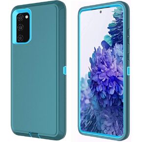 Annymall Cover for Galaxy S20 FE 5G Case for Samsung S20 FE Heavy Duty Case with Screen Protector for Women Men Rugged Shockproof Cover for Samsung Galaxy S20 FE 5G 6.5 inch (Purple/Sky Blue)