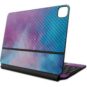 Carbon Fiber Skin Compatible with Apple Magic Keyboard for iPad Air 11-inch (M2) 2024 - Cotton Candy Sky - Premium 3M Vinyl Protective Decal Cover - Easy to Apply | Crafted in The USA by MightySkins