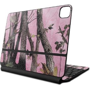 Glossy Glitter Skin Compatible with Apple Magic Keyboard for iPad Air 11-inch (M2) 2024 - Pink Tree Camo - Premium 3M Vinyl Protective Decal Cover - Easy to Apply | Crafted in The USA by MightySkins