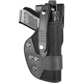 Gun & Flower OWB Thumb Holster for Glock 17 19 19x 22 23 31 32 45/Taurus G2C G3C, PT111 PT140, Nylon PE Holster for Outside Waistband Carry-Right Handed