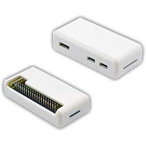 SB Raspberry Pi Zero Case - **Access to All Ports ** Mounted in 30 Seconds Open and Closed (White)
