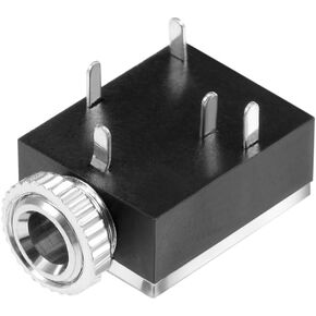 uxcell 30Pcs PCB Mount 3.5mm 5 Pin Socket Headphone Stereo Jack Audio Video Connector Black PJ-324