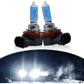 2 PCS Car HB3/9005 Halogen Bulb, 12V 100W P20D Lamp Base High Beam Low Beam Driving Shockproof Quartz Glass Super Bright Fog Light, Plug and Play Bulb, Suitable for Most Cars (White)