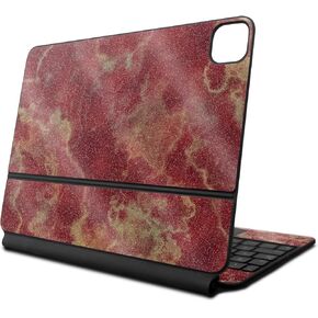 Glossy Glitter Skin Compatible with Apple Magic Keyboard for iPad Air 11-inch (M2) 2024 - Crimson Marble - Premium 3M Vinyl Protective Decal Cover - Easy to Apply | Crafted in The USA by MightySkins