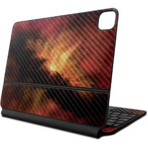 Carbon Fiber Skin Compatible with Apple Magic Keyboard for iPad Air 11-inch (M2) 2024 - Spacial Overload - Premium 3M Vinyl Protective Decal Cover - Easy to Apply | Crafted in The USA by MightySkins