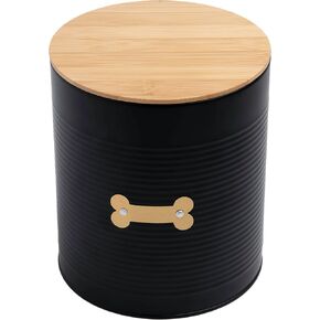 Park Life Designs Metal Dog & Cat Treat Jar 2.25 Qt (Black) | Metal Jar with Lid, Keeps Treats Fresh & Pets Happy |Stylish Storage Container for Biscuits, Cookies & More| Easy-Clean, Dishwasher Safe