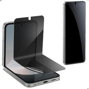 Designed for Samsung Galaxy Z Flip 6 (Front Screen Only) Tempered Glass Screen Protector, Anti-Fingerprint, Scratch-Resistant, Privacy Guard (Z Flip 6 Privacy-2 PCS Glass) in Kuwait
