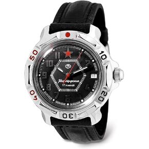 VOSTOK | Men’s Komandirskie Black Hexagon Russian Mechanical Military Style Watch | Model 431744, 436744, 811744, 816744 in Saudi Arabia