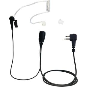PROMAXPOWER 1.5-Wire Security & Surveillance Clear Acoustic Tube Earpiece Headset with PTT Button Mic for Motorola Radios CP110 CP200D CLS1110 CLS1410 EP450 GP308 RDM2070D