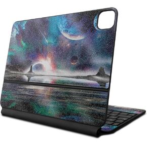 Glossy Glitter Skin Compatible with Apple Magic Keyboard for iPad Pro 13‑inch (M4) 2024 - Space Horizon - Premium 3M Vinyl Protective Decal Cover - Easy to Apply | Crafted in The USA by MightySkins