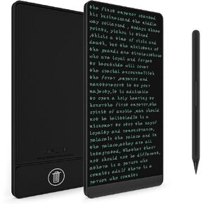 LCD Writing Tablet, Doudle-Sided Full Screen Erasable Digital Notepad for Kids and Adults, Drafting, Taking Notes and Leaving Message, 6.5"& 6" Screen Black