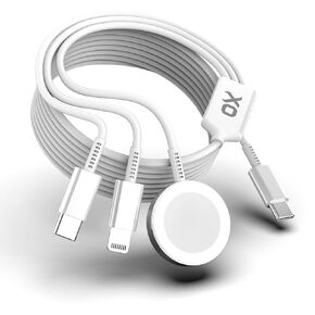 Ox Power [10 Feet] USB C Multi Charging Cable Ultra-Fast 89.5W 3 in 1 Charger & Data Cable. MFi Certified USB Cables Compatible with Watch, iPhone, and USB C Charging Cords (3 Meter Cable Only)