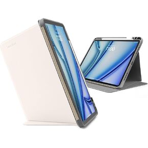tomtoc Vertical Case for 2024 11 Inch iPad Air M2, 10.9 Inch iPad Air 5th/4th Gen, Protective iPad Case with iPad Pencil Holder, Magnetic Kickstand for 3 Use Modes