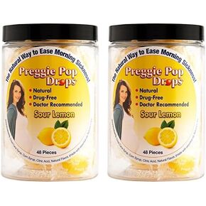 Preggie Pop Drops Morning Sickness - Preggie Pops for Morning Sickness Relief. Yummy Candy Drops for Pregnancy Relief. Soothing Relief for Pregnant Women. Green Apple 48count