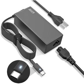 65W 45W USB C Laptop Charger for Chromebook Lenovo Thinkpad Yoga, Dell Latitude XPS, HP Spectre EliteBook, Acer Samsung Asus Mac Book Google Pixel Type C Universal Adapter Power Supply Cord