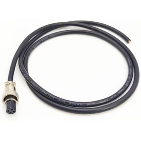 GX12 4 Pin Cable Single Female Aviation Cordset, GX12 4 Pin Panel Mount Circular Metal Aviation Connector Adapter Female Head Cable（1Meter）