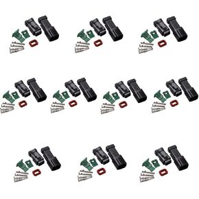 Lightronic 10 sets DT 2 Pin Connector Kit 16-20 AWG male and female auto Waterproof Electrical Wire Connector Plug