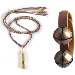 Bear Bells for Hiking,Safety Brass Bear Whistle Emergency to Scare Bears for Outdoor Camping,Hanting and Boting