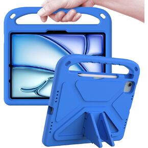 ATOOZ Kids Case for iPad air 11 inch 2024 (M2) / iPad Pro 11 inch 2024 (M4), Cover with Shockproof Handle Stand for iPad Air 6th gen/Pro 11 5th Gen 11" 2024 Tablet (Blue)