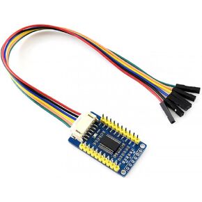 Waveshare MCP23017 IO Expansion Board I2C Interface Expands 16 I/O Pins Stack to 8 pcs for Raspberry Pi Raspberry Pi 4B+ 4B 3B+ 3B 2B+ Zero W WH 2 W Micro:bit Ardui STM32