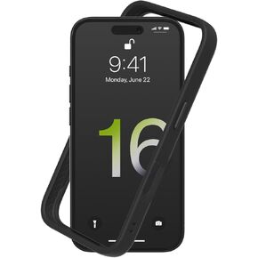 RhinoShield Bumper Case Compatible with [iPhone 16 Pro Max] | CrashGuard - Shock Absorbent Slim Design Protective Cover 3.5M / 11ft Drop Protection - Black