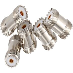 5-Pack PL-259 UHF Female to UHF Female Coax Cable Adapter UHF S0-239 Double Female Connector Plug
