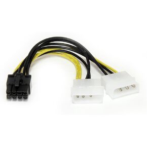StarTech.com 6in LP4 to 8 Pin PCI Express Video Card Power Cable Adapter - lp4 to PCI express - molex to 8 pin PCIe (LP4PCIEX8ADP)