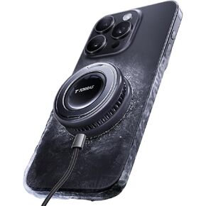 TORRAS PolarCircle Qi2 Mag-Safe Charger, Semiconductor Cooling 15W Wireless Charger for iPhone 16/15/14/13/12, Magnetic Charging Pad with 360°Spin Stand, Phone Cooler for Gaming and Live Streamin
