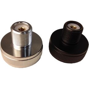 TA-UHF-Female(SO-239) to NMO Mobile Antenna Adaptor (2 Packs) One is White Adaptor Connector and Another one is Black Color Adaptor Connector