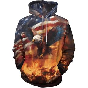 ENLACHIC Men's Viking Totem Hoodie 3D Digital Print Long Sleeve Pullover Sweatshirt Hoodies in Saudi Arabia