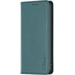 Leather Case Compatible with iPhone 16 Pro Case Wallet Build-in Magnetic Book Folding Flip Folio Case with Kickstand Card Slots TPU-Inner Shockproof Cover - Black