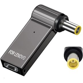 USB C to 7.9mm Laptop Charging Adapter Female Type C to Male DC 7.9 x 5.5mm Barrel Jack Plug Converter 100W PD Power Charger Connector Tip for Lenovo ThinkPad T60 T410 T420 T430 T500 T530 X60 Z60 X220